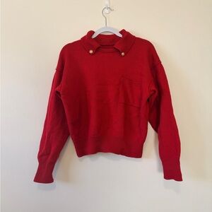 Red vintage 100% wool Sweater